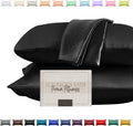 Elegantcomfort Elegant Comfort Silky and Luxurious 2-Piece Satin Pillowcase Set for Healthier Skin and Hair, Hidden Zipper Closure and Beau…