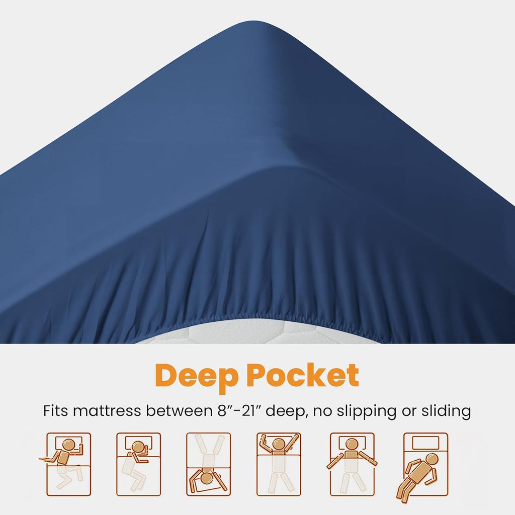 Matbeby Full Size Mattress Pad - Cooling Breathable Mattress Topper, Quilted Fitted Mattress Protector, Pillow Top Mattress Cover with 8-21…