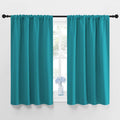 NICETOWN Peacock Blue Blackout Curtains Panels for Window, Thermal Insulated Rod Pocket Blackout Drapes/Draperies for Living Room (2…
