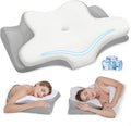 Missleep Cervical Neck Pillow, Memory Foam Pillows for Neck and Shoulder, 2 Heights Ergonomic Pillow with Breathable Ice Silk Cover, Neck…