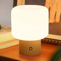 MAGCHARM Halo Mushroom Lamp, 5W Cute Cordless Rechargeable Table Lamp with Glass Shade, 3 Color Temps LED Dimmable Ambient Lighting…