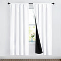 Nicetown 100% Blackout Window Curtain Panels, Rod Pocket Full Light Blocking Drapes with Black Liner for Nursery, 72 inches Drop Thermal In…