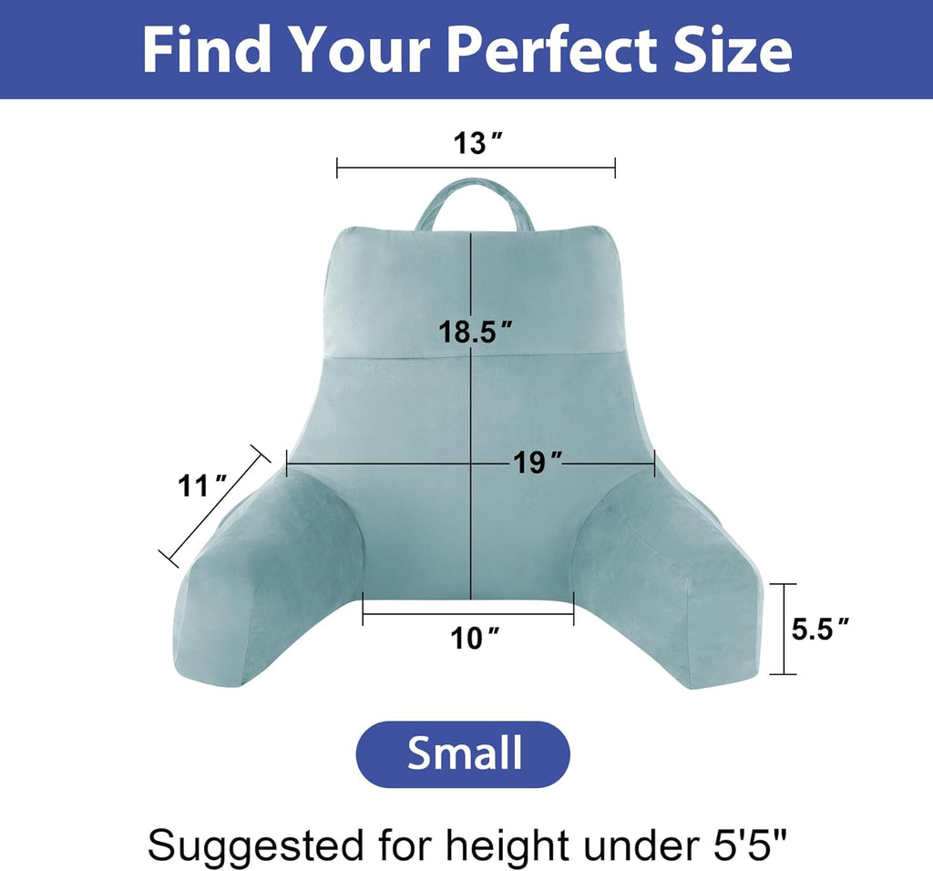 Ipynbap Back Pillow for Bed Sitting up, Reading Pillow for Sitting in Bed Adult, Back Support Pillow, Memory Foam Sit up Lounge Backrest Pi…