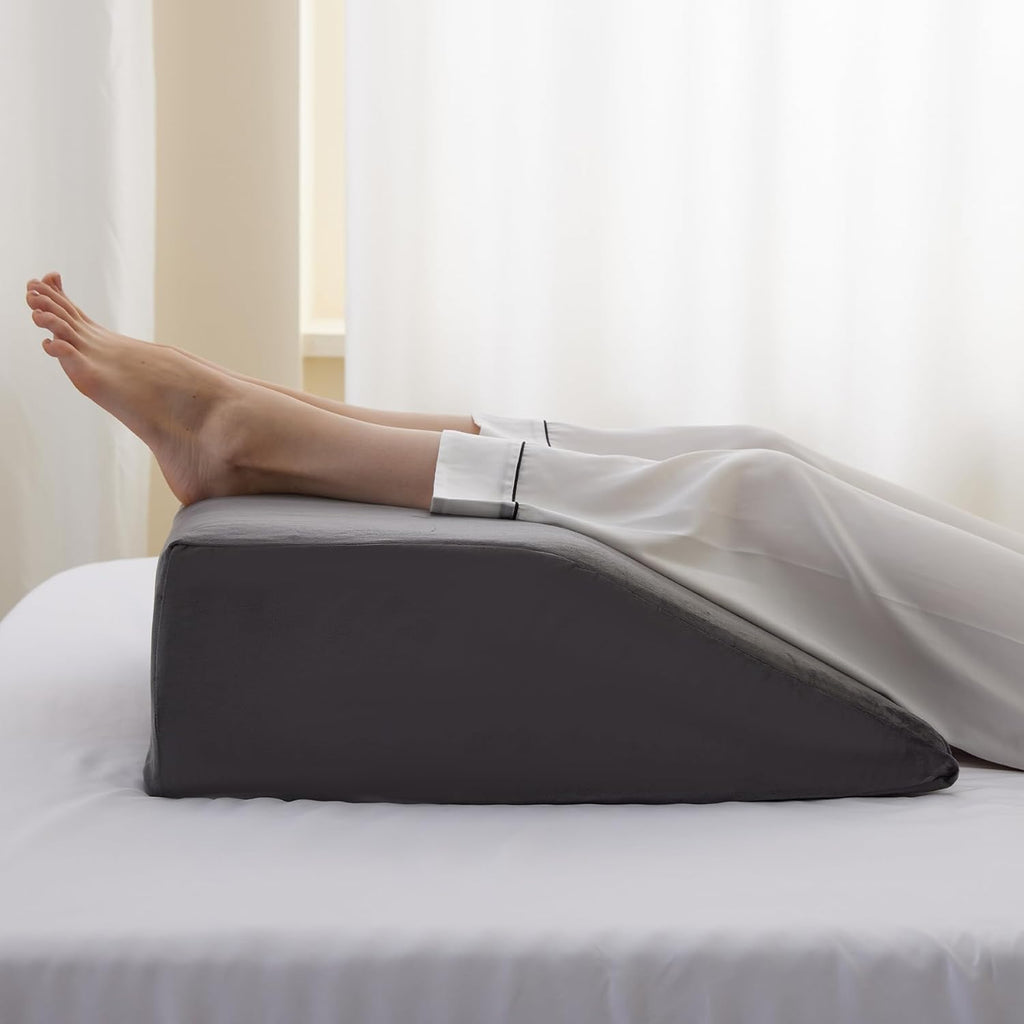 Bedluxe Leg Elevation Pillows, Leg Pillows for Sleeping, Cooling Gel Memory Foam Top, Wedge Pillow for Legs, Leg Wedges for Circulation, Sw…