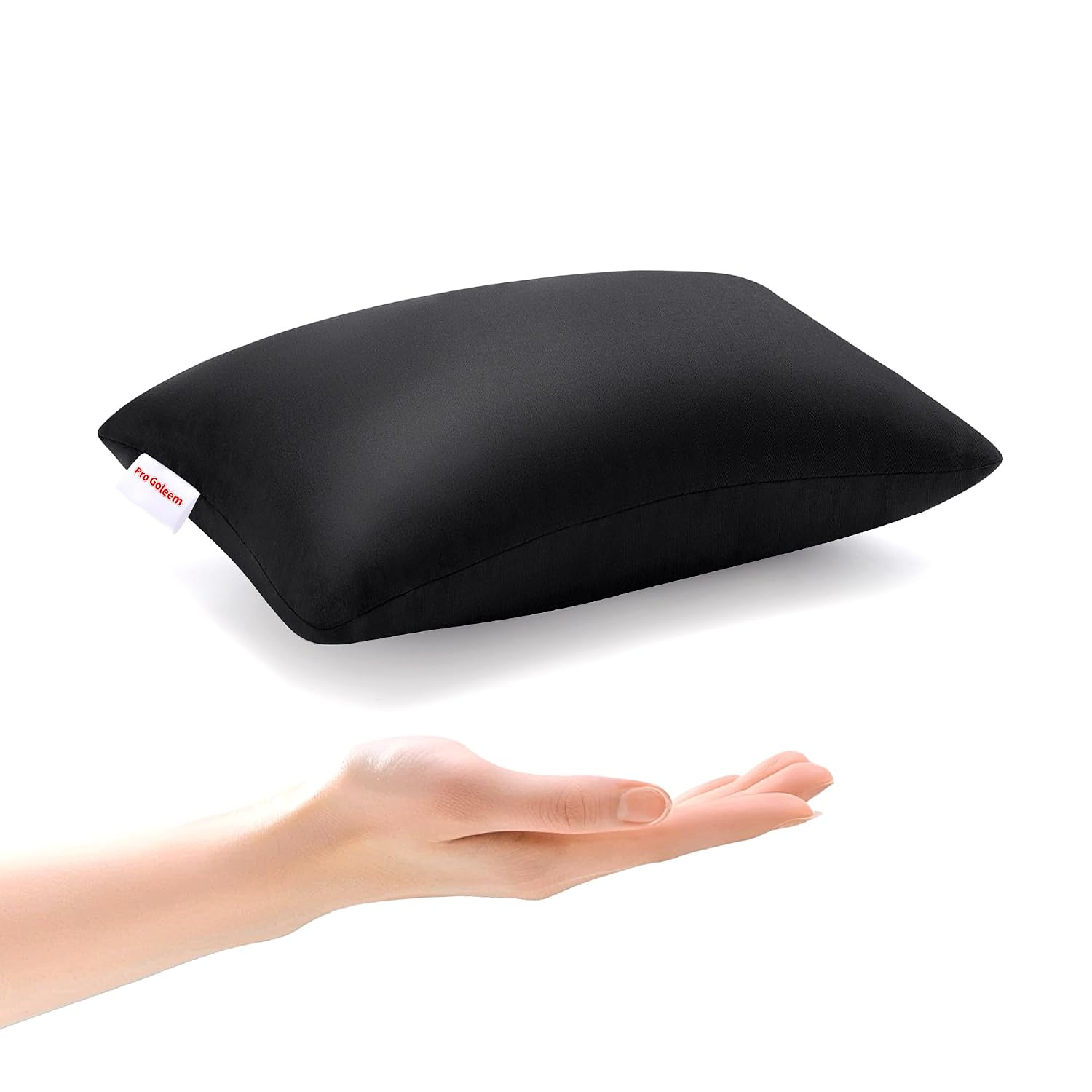 Pro Goleem Small Pillow 11"x7"x2.5" for Camping and Traveling with Name Tag Mini Tiny Pillow for Kids Sleeping and Chair Car Air Nap Neck…