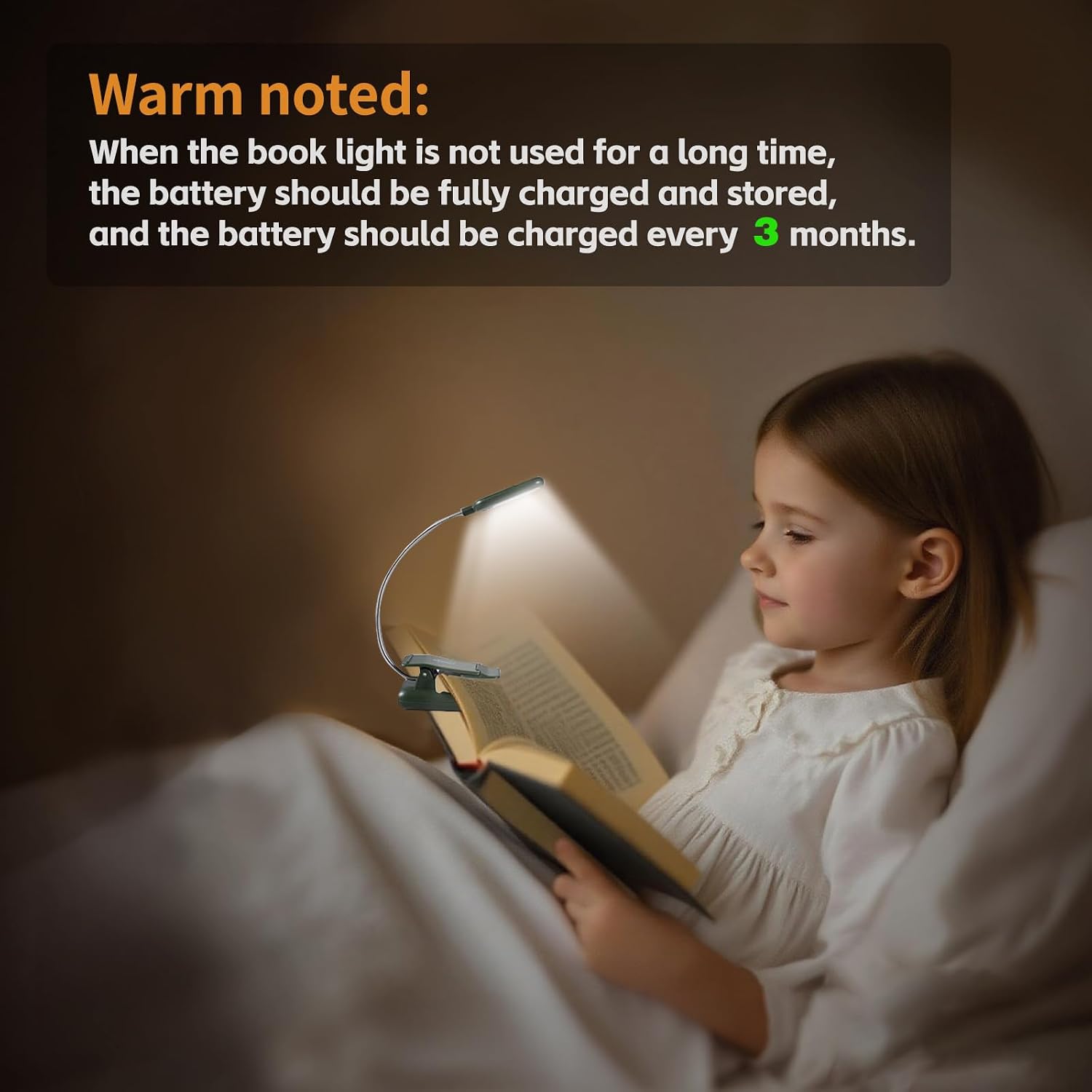 Vavofo Rechargeable Book Light for Reading in Bed Kids, 7 LED Reading Light with 9-Level Warm Cool White Daylight, Eye comfort Lamp with…