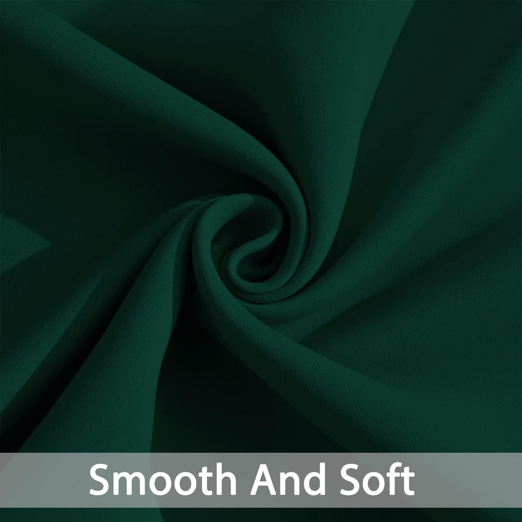 Yakamok Dark Green Blackout Curtains for Bedroom, Room Darkening Thermal Insulated Grommet Window Curtains, Light Blocking Blackout…