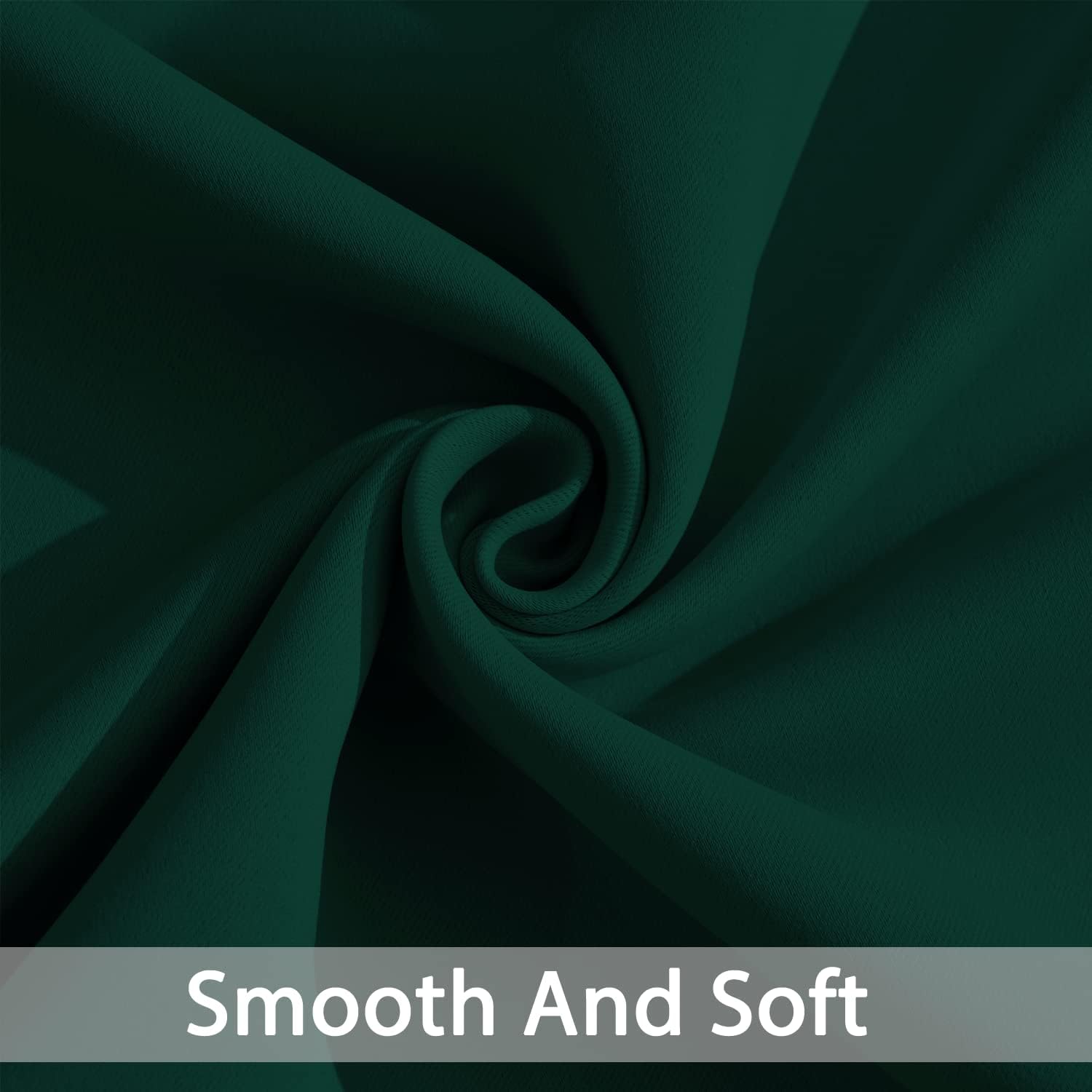Yakamok Dark Green Blackout Curtains for Bedroom, Room Darkening Thermal Insulated Grommet Window Curtains, Light Blocking Blackout…
