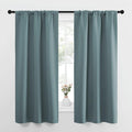 NICETOWN Greyish Blue Blackout Curtains Panels for Window, Thermal Insulated Rod Pocket Blackout Drapes/Draperies for Living Room (2…