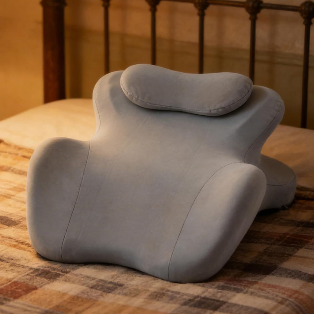 Reading Pillow for Watching tv and Reading in Bed, Ergonomic Wedge Pillow Prone Position with Support More Comfortable (Blue, One Size)