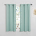 NICETOWN Aqua Blue Thermal Insulated Curtains Blackout Draperies, Window Treatment Solid Grommet Room Darkening Drape Panels for Bedroom…