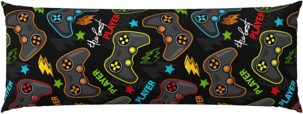 Sovvin Video Game Controller Background Body Pillow Cover Gaming Gamer Theme Long Pillow Case with Zipper Decorative Soft Cushion Be…
