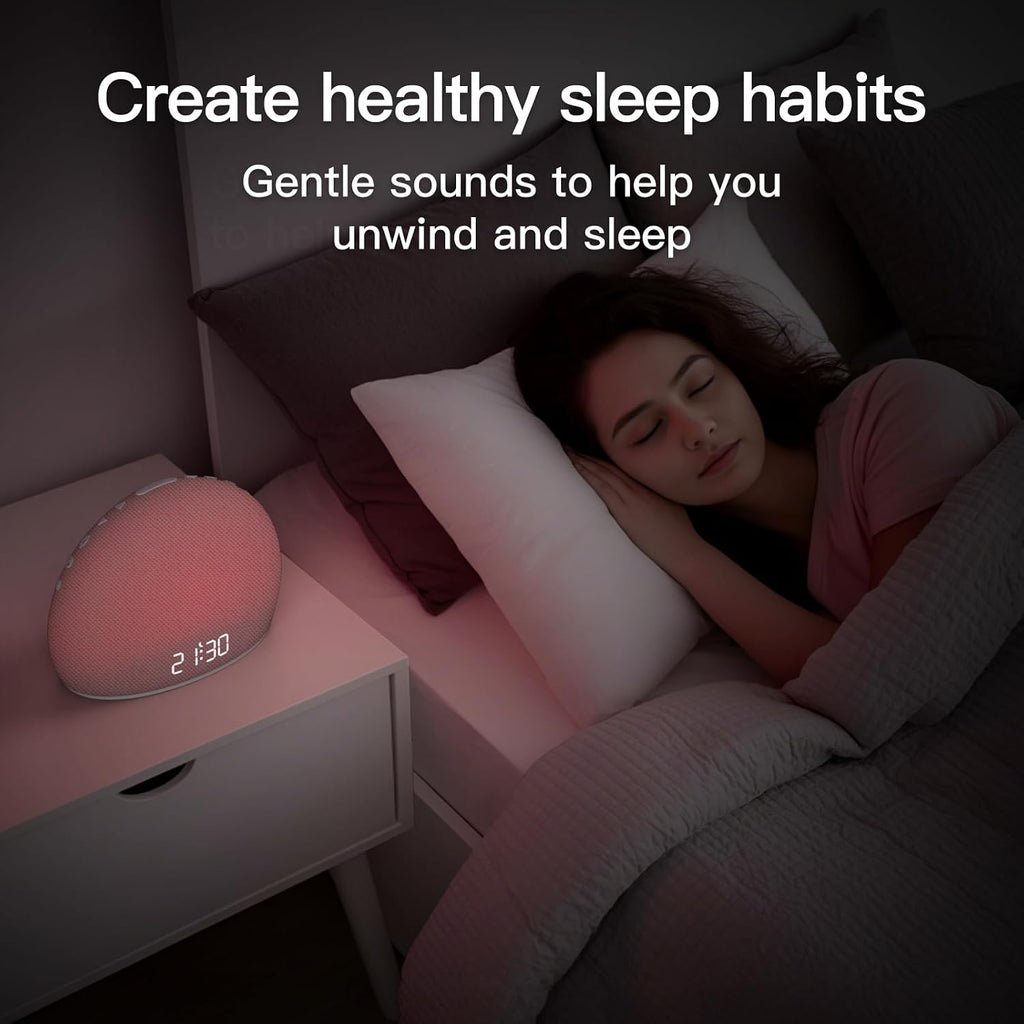 HOUSBAY Sunrise Alarm Clock, White Noise Sound Machine for Bedroom | Natural Wake-Up Light with Gentle Alarm Sounds, 20 Soothing Sleep…