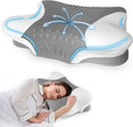 Puzzlandia Cervical Pillow for Neck Pain, Cooling Butterfly Pillow for Side Sleepers – Adjustable Orthopedic Contour Memory Foam Pillow, Cont…