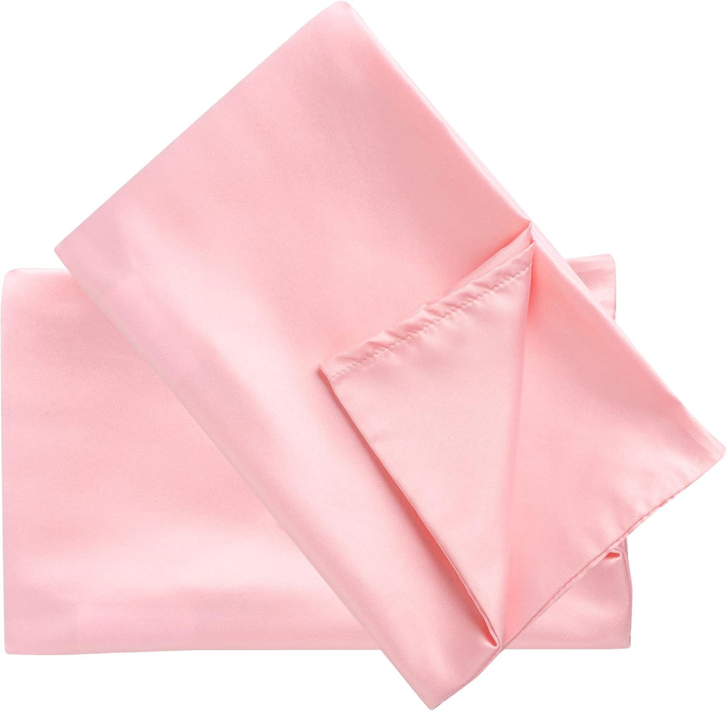 uxcell 2 Pack Silk Satin Pillowcase for Hair and Skin, Cool, Silky, Soft Breathable Pillow Cases King Size 20x36 Inch Sateen Pillowcase Pin…