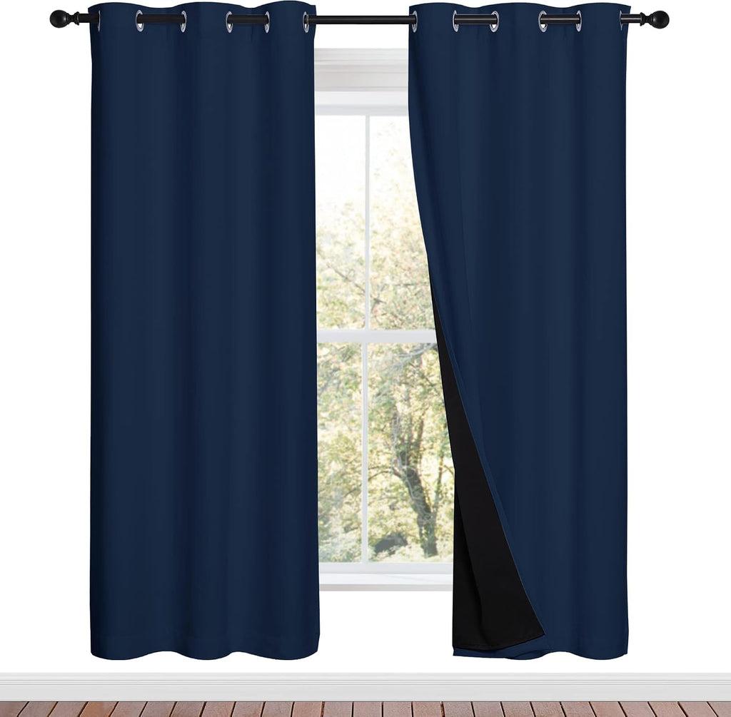 Nicetown Full Shade Curtain Panels, Pair of Energy Smart & Noise Blocking Out Blackout Drapes for Apartment Window, Thermal Insulated Guest…