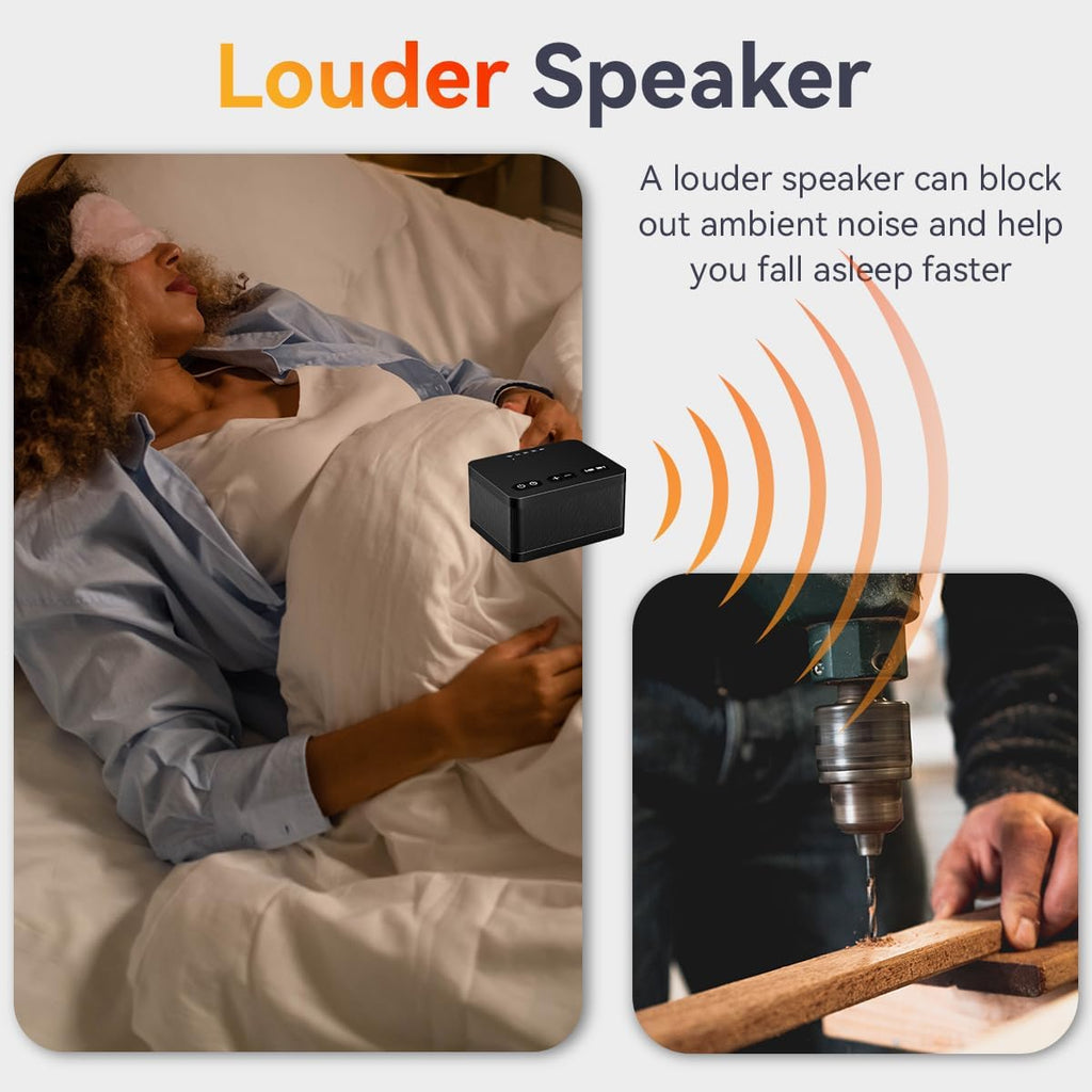 DailyBody Sound Machine White Noise Machine with 30 Natural Soothing Sounds 32 Levels Volume 5 Timers Memory Function Effectively Blocks No…