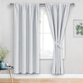 Jiuzhen Curtains for Bedroom - Room Darkening Thermal Curtains, Blackout Drapes Set of 2 Panels with Tiebacks, Light Blocking Curtains for…