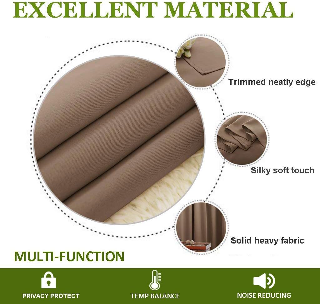 NICETOWN Blackout Blinds for Patio Door, Sliding Door Insulated Blackout Curtains, Extra Wide Curtain with Grommet Top for…