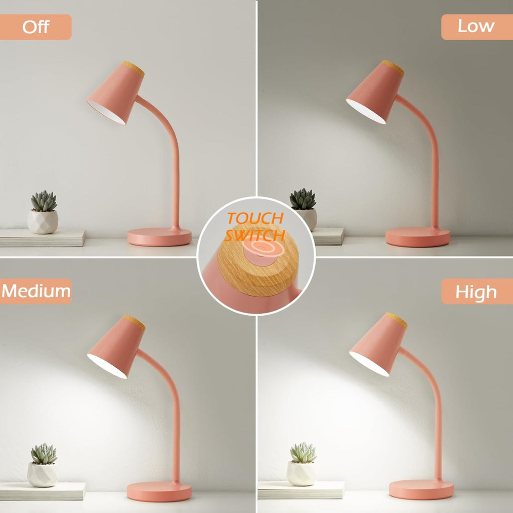 WelcometoEJIAXIN EJIAXIN Desk Lamps for Home Office - Small LED Desk Lamp Touch Dimmable Reading Light for College Dorm Room - Adjustable F…