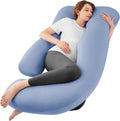 Sasttie Pregnancy Pillows for Sleeping, Jumbo U Shaped Cooling Full Body Pillow with Removable Cover, Pregnant Women Must Haves, Maternity…