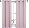 NICETOWN Room Darkening Curtain Panels for Girls Room, Nursery Essential Thermal Insulated Grommet Drapes for Small Window (Baby Pink, 2…