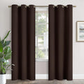 YoungsTex Brown Blackout Curtains for Bedroom 84 Inches Length - Thermal Insulated with Grommet Room Darkening Curtains for Living Room, 2…