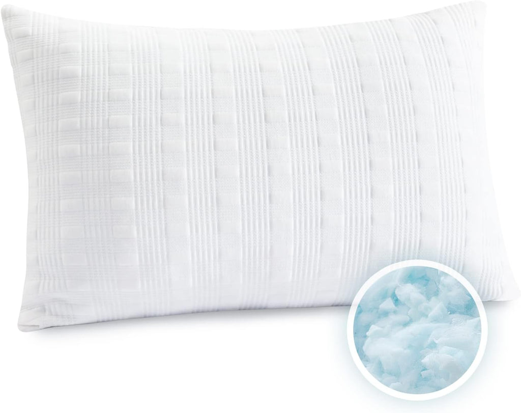Meoflaw Cooling Pillows for Sleeping Queen Size, Shredded Memory Foam Bed Pillow with Double Sided Material Pillow Case, Adjustable…
