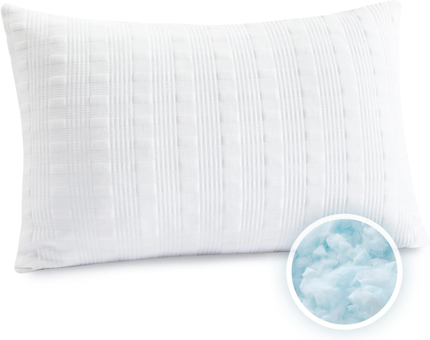 Meoflaw Cooling Pillows for Sleeping Queen Size, Shredded Memory Foam Bed Pillow with Double Sided Material Pillow Case, Adjustable…