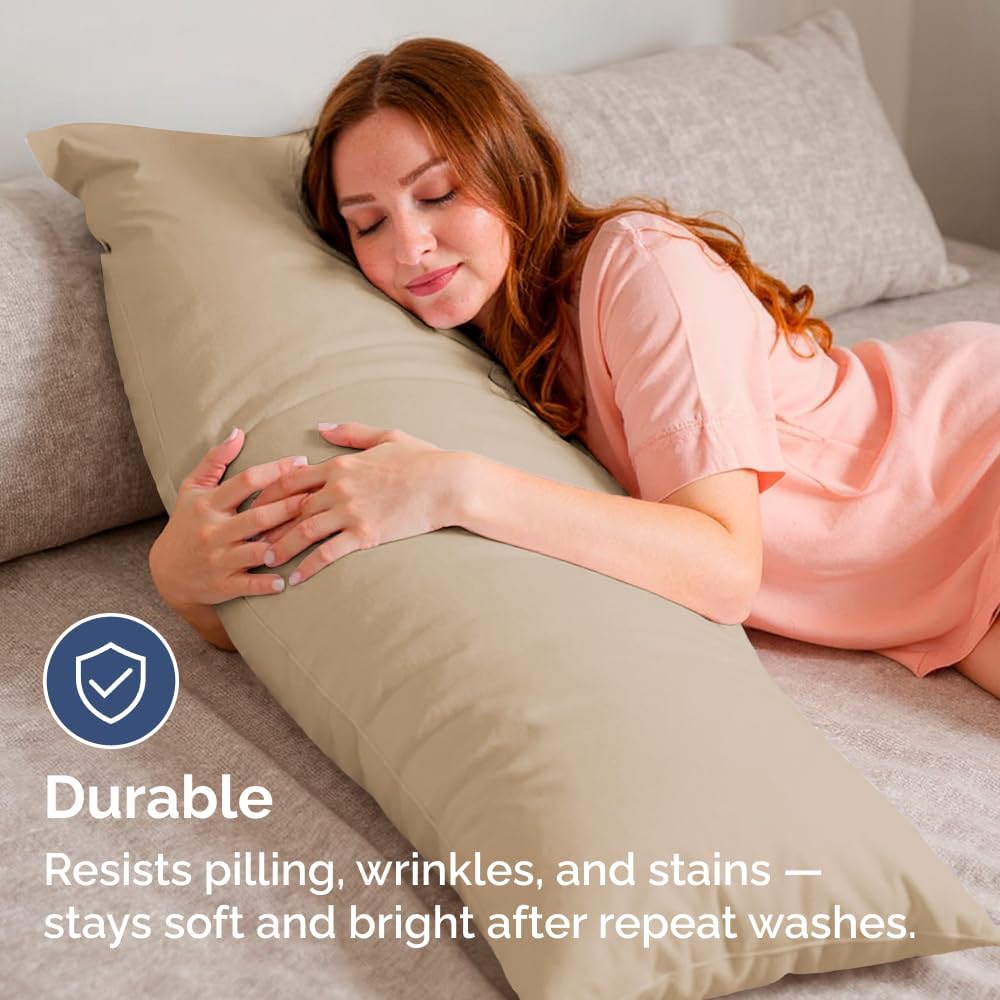 Body Pillowcases Set of 4-20x54 Long Body Pillow Case - Soft Body Pillow Cover for Sleeping & Side Sleepers - Comfy, Cozy Breathable &…