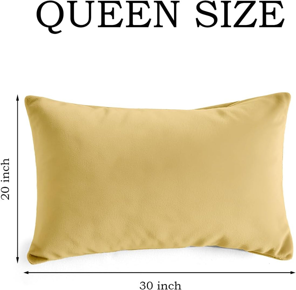 QJFabricCO Q&J Fabric Co. Queen Pillow Cases Set of 2, Brushed Microfiber Pillowcases, Soft, Wrinkle-Free, Fade-Resistant, Pillow Cases Envelope…