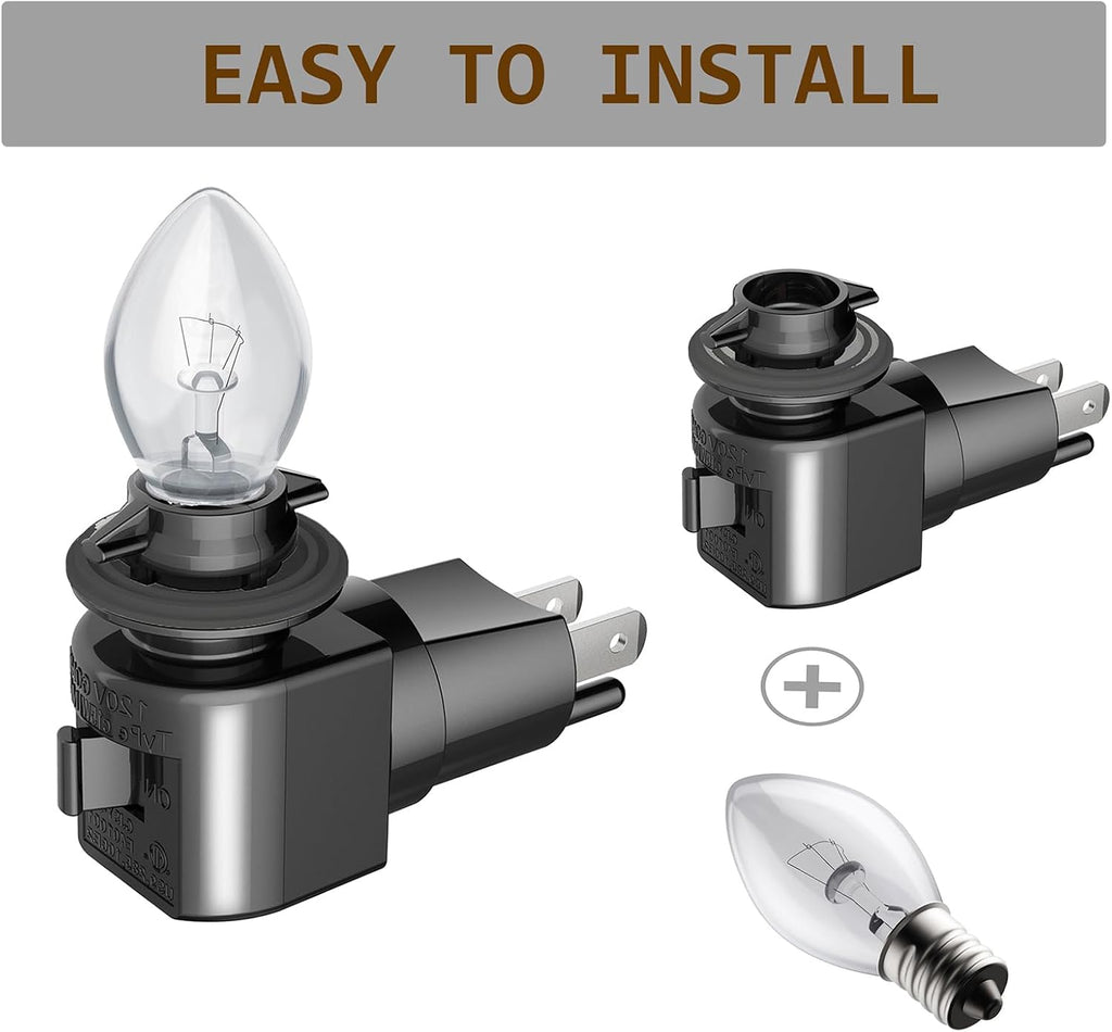 TWDRTDD Plug in Night Light, Adjustable E12 Base Socket with On/Off Switch for Making Decorative Night Lights (Black,1-Pack)