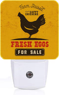 Funny Chicken Night Light, Plug Into Wall for Boys Girls Bedroom Decorative Square Night Light Lamp 0.5w Sleep Friendly