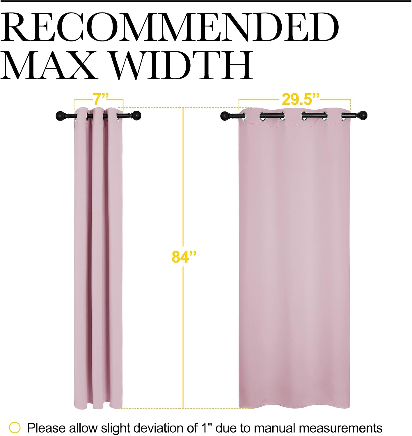 NICETOWN Blackout Draperies Curtains for Girls Room, Nursery Essential Thermal Insulated Grommet Top Blackout Panels (Lavender Pink, 1…