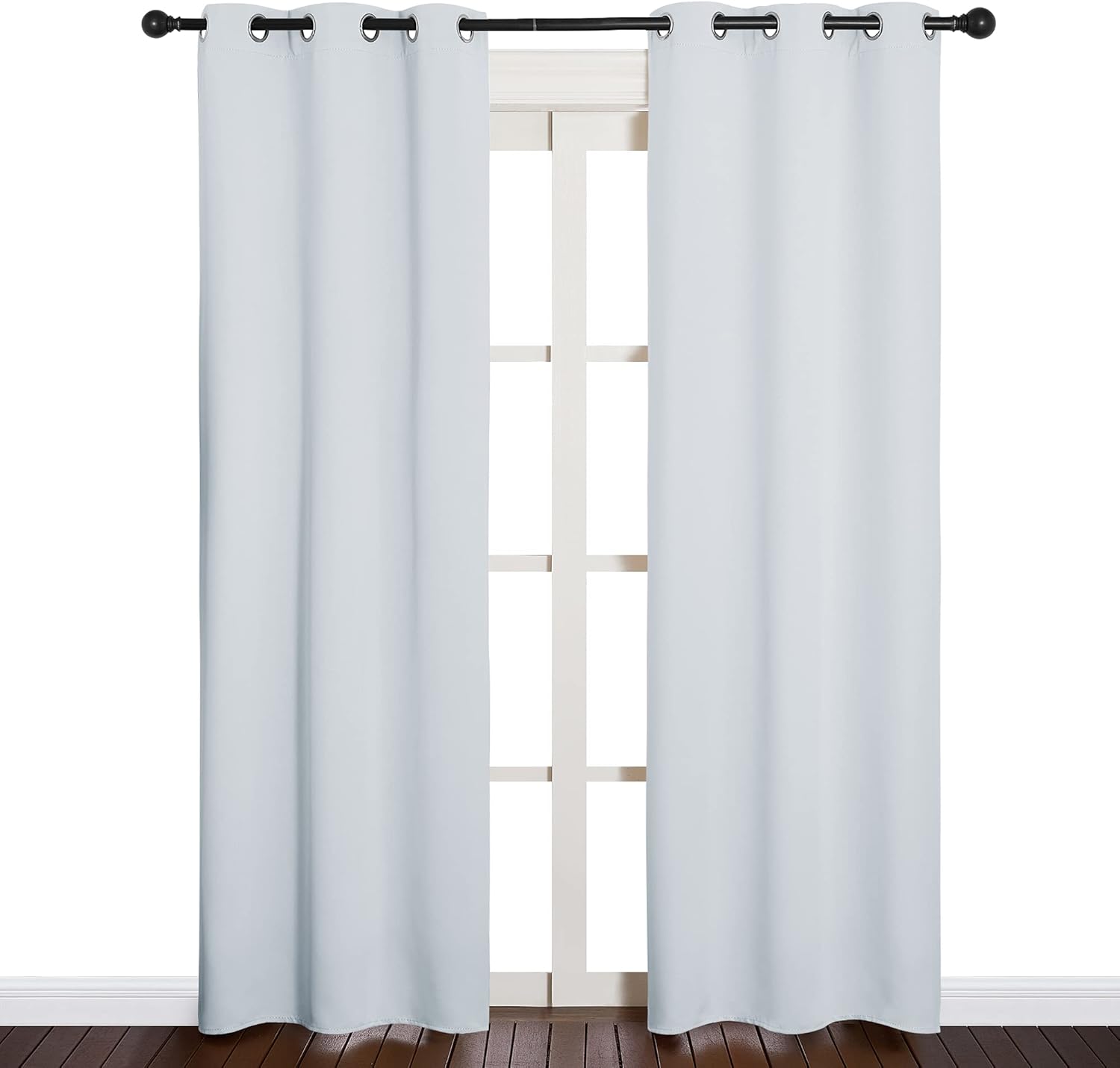 Nicetown Room Darkening Curtain Panels for Bedroom, easy maintenance Solid Thermal Insulated Room Darkening Draperies/Drapes (Greyish…