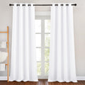 NICETOWN White Room Darkening Draperies and Curtains - Home Fashion Energy Saving Grommet Top Room Darkening Drape Panels for Bedroom…