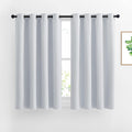 Nicetown Greyish White Room Darkening Curtains - Window Treatment Thermal Insulated Grommet Panels/Drapes for Bedroom (2 Panels, 52 by 54)…