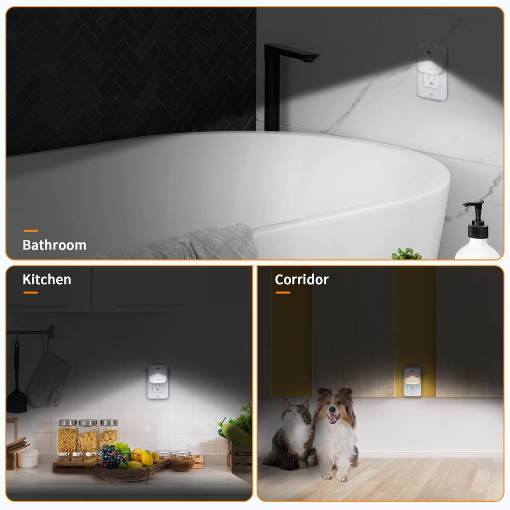 LuxLumin LED Night Lights Plug into Wall with Dusk-to-Dawn Sensor, Automatically Turn on and Off, Night Light for…