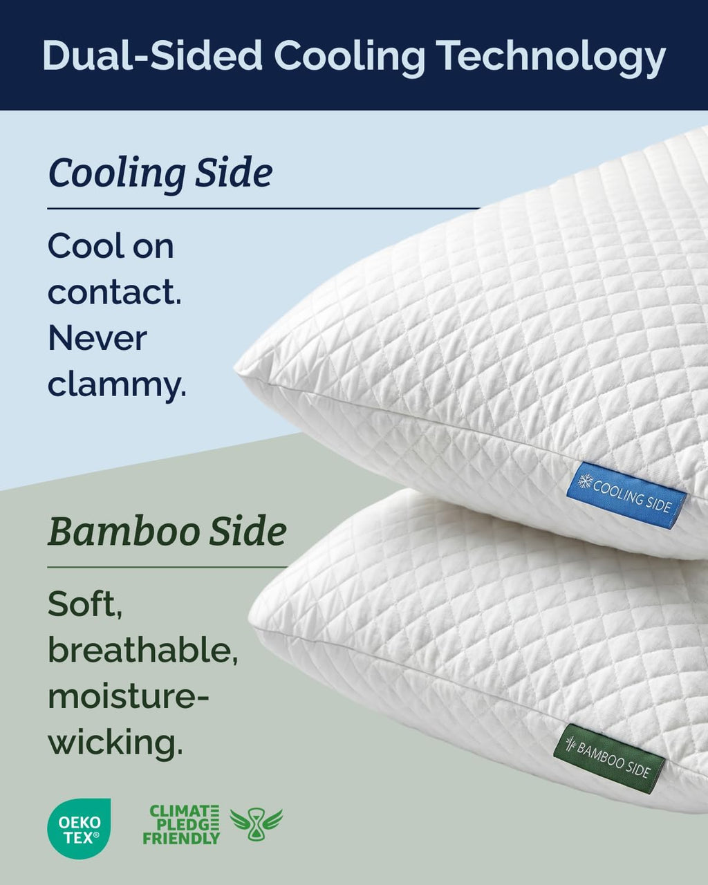 CGKUnlimited Cooling Pillow King Size Pack of 1 - Breathable Cooling Bed Pillows for Hot Sleepers - Adjustable Shredded Memory Foam - Soft…