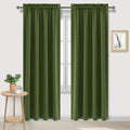 Dwcn Blackout Curtains Room Darkening Thermal Insulated Bedroom Curtains Window Curtain Panels, 42 x 84 inches Long, Set of 2 Olive Green R…