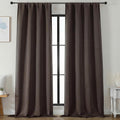 Simplebrand Blackout Extra 10ft Curtains for Patio 120 Inches Long 2 Panels Set, Solid Thermal Insulated Energy Saving Rod Pocket Window Tr…
