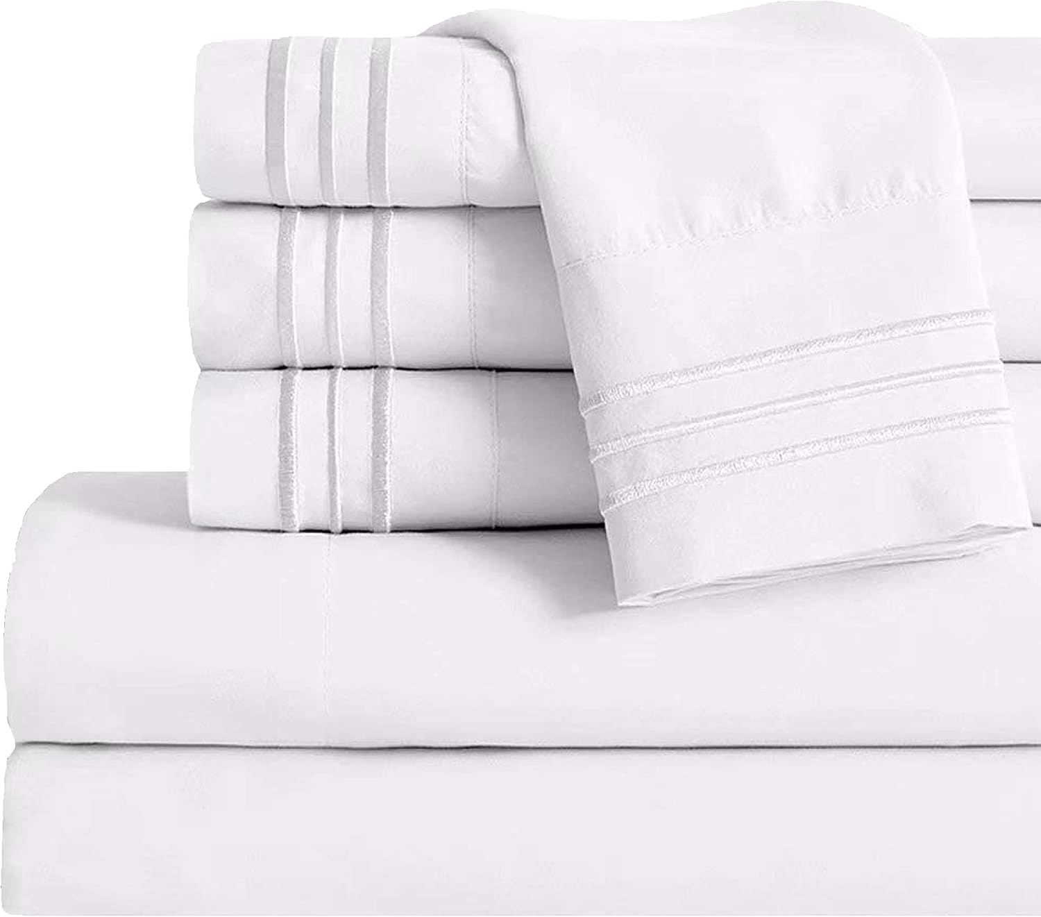 MocassiLuxuryBedding Mocassi Full Sheet Set - Luxury Hotel 1800 Premier Bedding Sheets & Pillowcases - Ultra Soft Breathable & Cooling Bed…