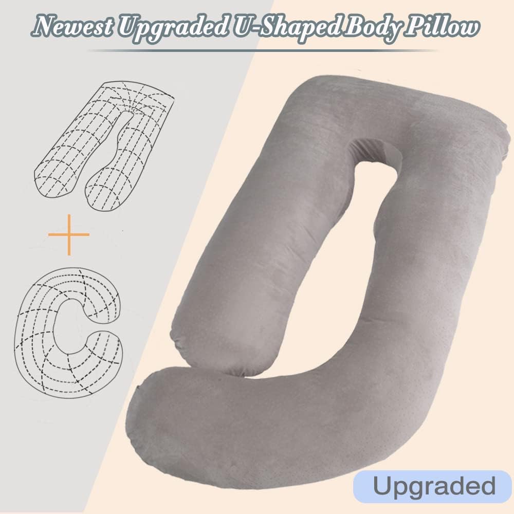 60 Inch Pregnancy Pillows for Sleeping, Extra Large U Shaped Body Pillow, Pregnancy Pillow, Maternity Pillow for Pregnant Women with…