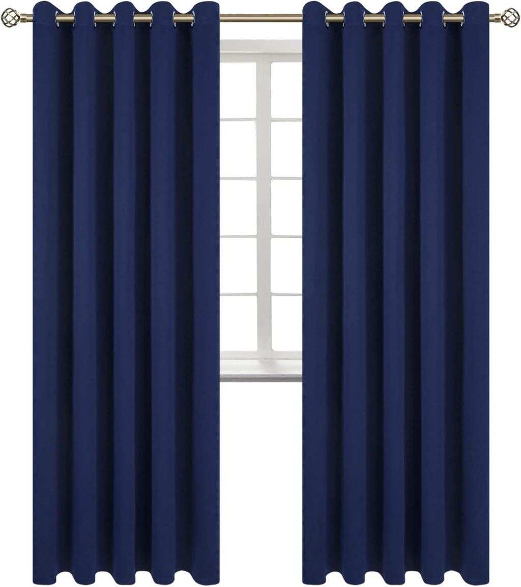 BGment Blackout Curtains for Bedroom - Grommet Thermal Insulated Room Darkening Curtains for Living Room, Set of 2 Panels (70 x 84 Inch, Na…