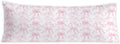 Coquette Pink Bow Grandmillennial Floral 20x54 Body Pillow Cover, Chinoiserie Decor, Girly Room Decor, Vintage Pink and White Flower…