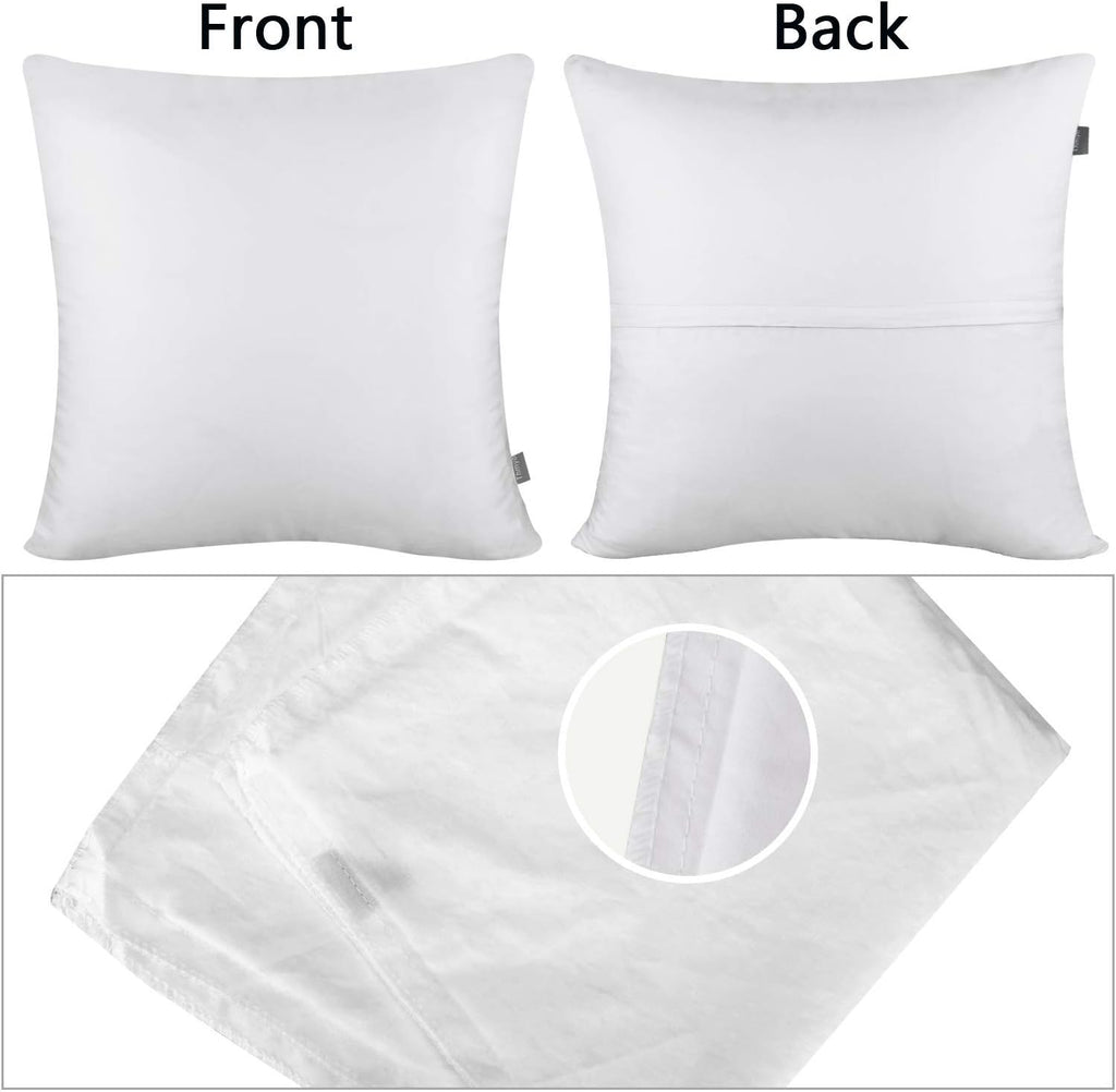 Thmyo 4-Pack 100% Cotton Comfortable Solid Decorative Throw Pillow Case, Square Cushion Cover Pillowcase Sublimation Blank Pillow Covers Va…