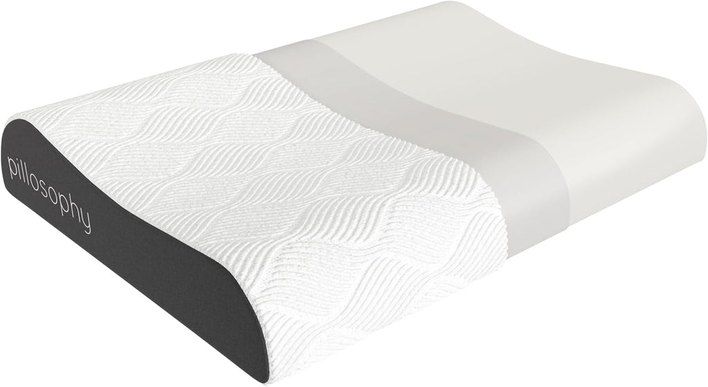 pillosophythetheoryofsleep pillosophy SleepTheory Pillow • Contour Shape • Cervical Neck Support • Memory Foam Core • Washable Outer Cover…