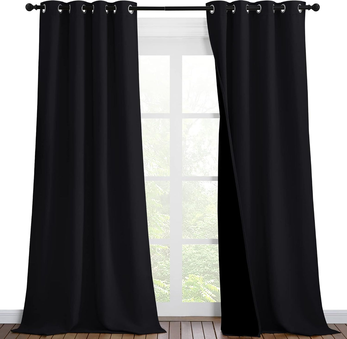 Nicetown High-End Thermal Curtains, Full Blackout Curtains 90 Inches Long for Dining Room, Soundproof Window Treatment Drapes for Hall Room…