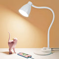 BOHON LED Desk Lamp with USB Charging Port, 3 Color Modes Dimmable Reading Lamp, Auto Dimming Task Lamp, Flexible Neck Table Light for…