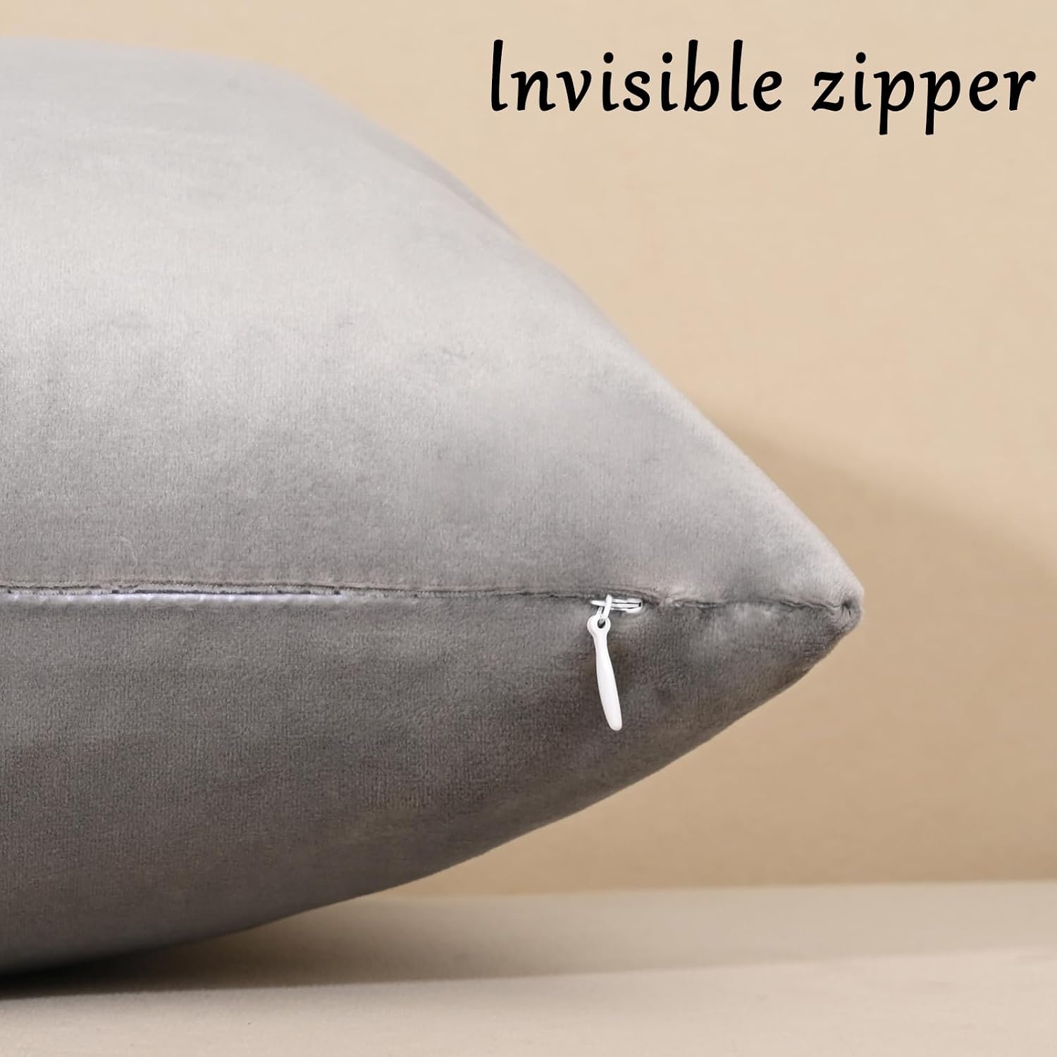 Edegen Edegen Silver Grey Velvet Throw Pillow Covers 20x12 Inch Pack of 2 Soft Decorative Square Cushion Covers Modern Luxury Home D…
